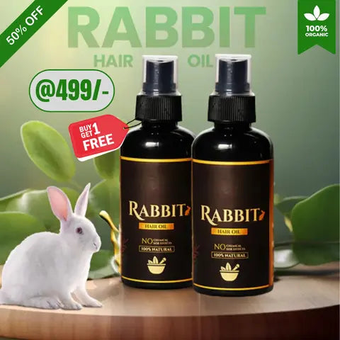 Rabbit Hair Growth Oil (Pack of 2) 🔥 BUY 1 GET 1 FREE 🔥 SALE 50% OFF🔥