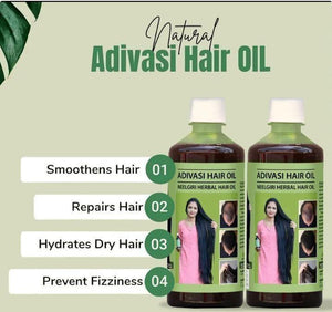 ADIVASI JEEVA SANJIVANI HERBAL HAIR OIL (BUY 1 GET 1 FREE)