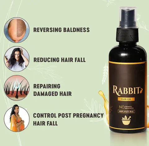 Rabbit Hair Growth Oil (Pack of 2) 🔥 BUY 1 GET 1 FREE 🔥 SALE 50% OFF🔥